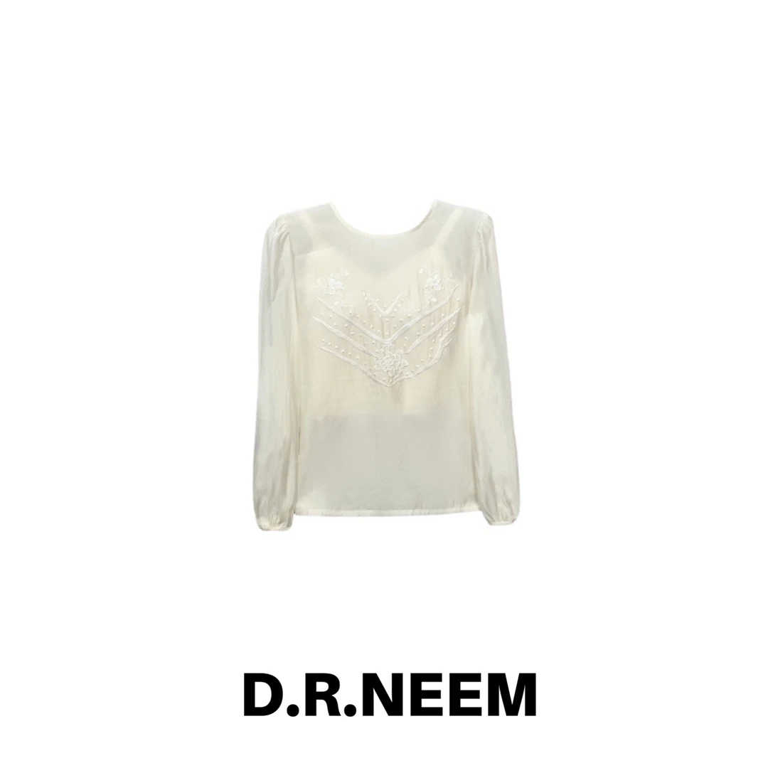 DRN （no退no换）复古绣花衬衫