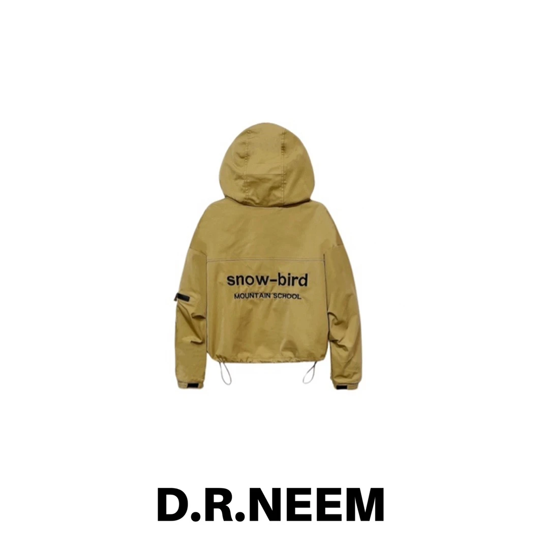 DRN 字母刺绣连帽冲锋衣