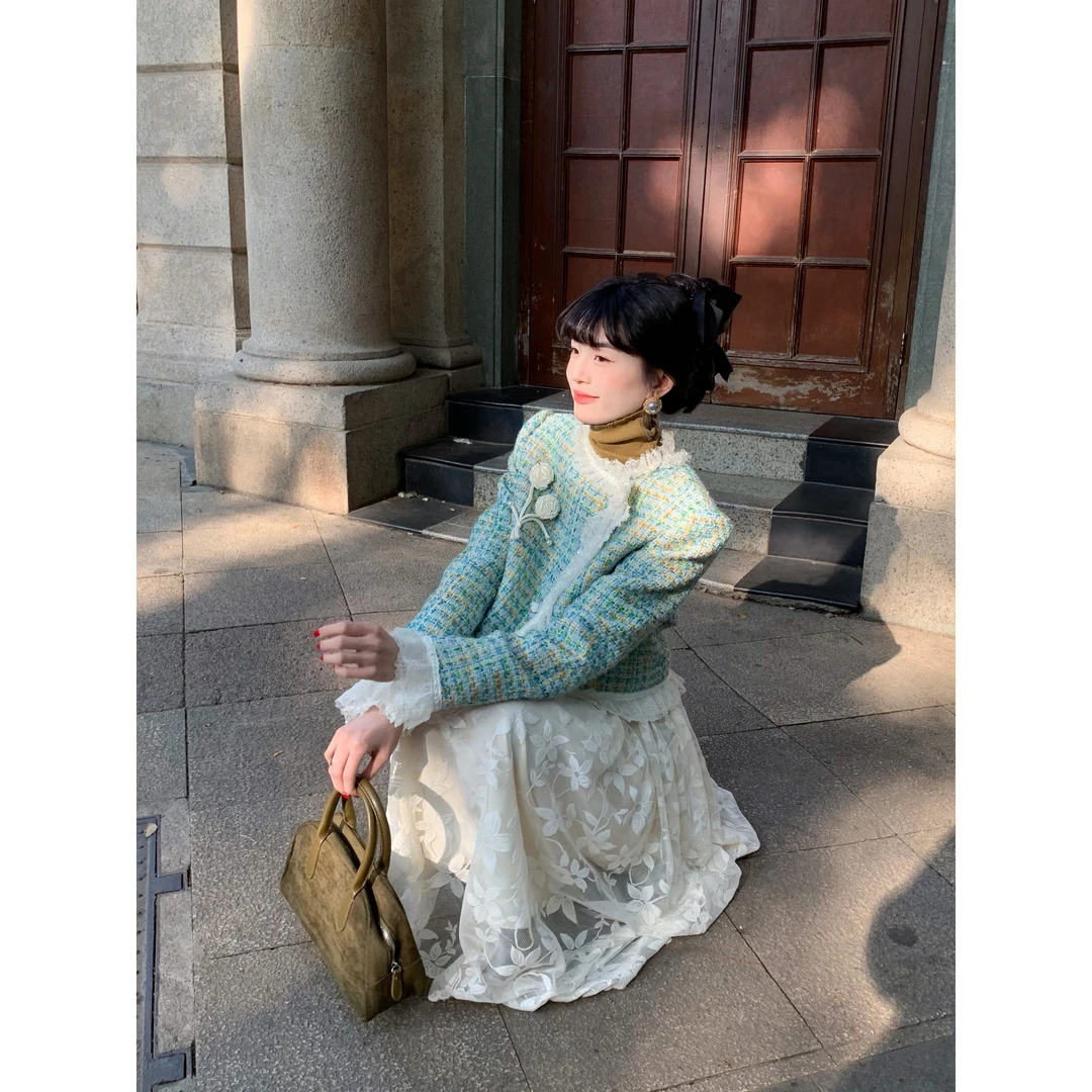 欣子野【隐藏款】秋冬气质显瘦百搭拼接小众设计女外套 xz8603H