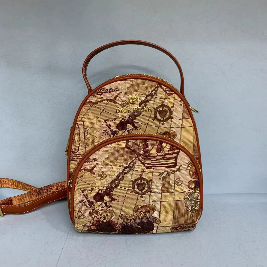 DICK BEAR/迪克熊13307新款时尚布面多隔层四用包