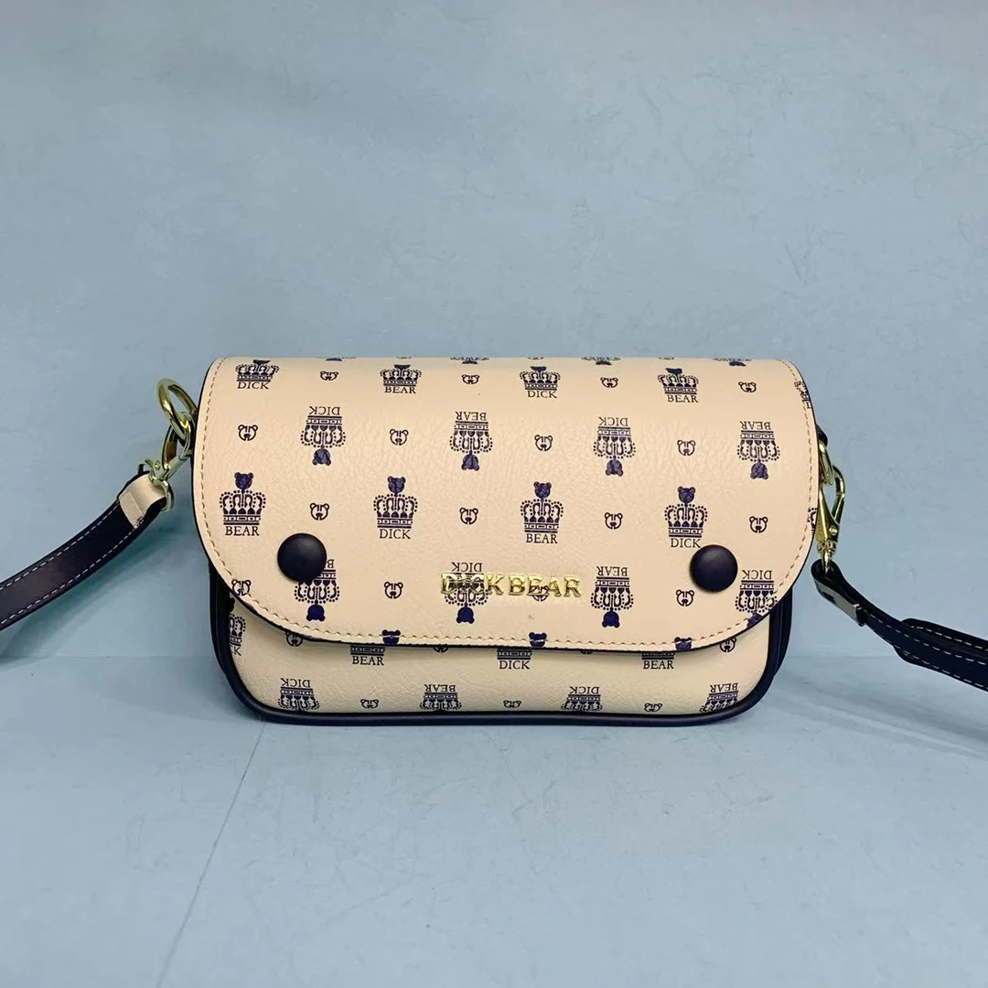 DICK BEAR/迪克熊9820新款时尚翻盖斜挎包女士夏季时尚单肩印花