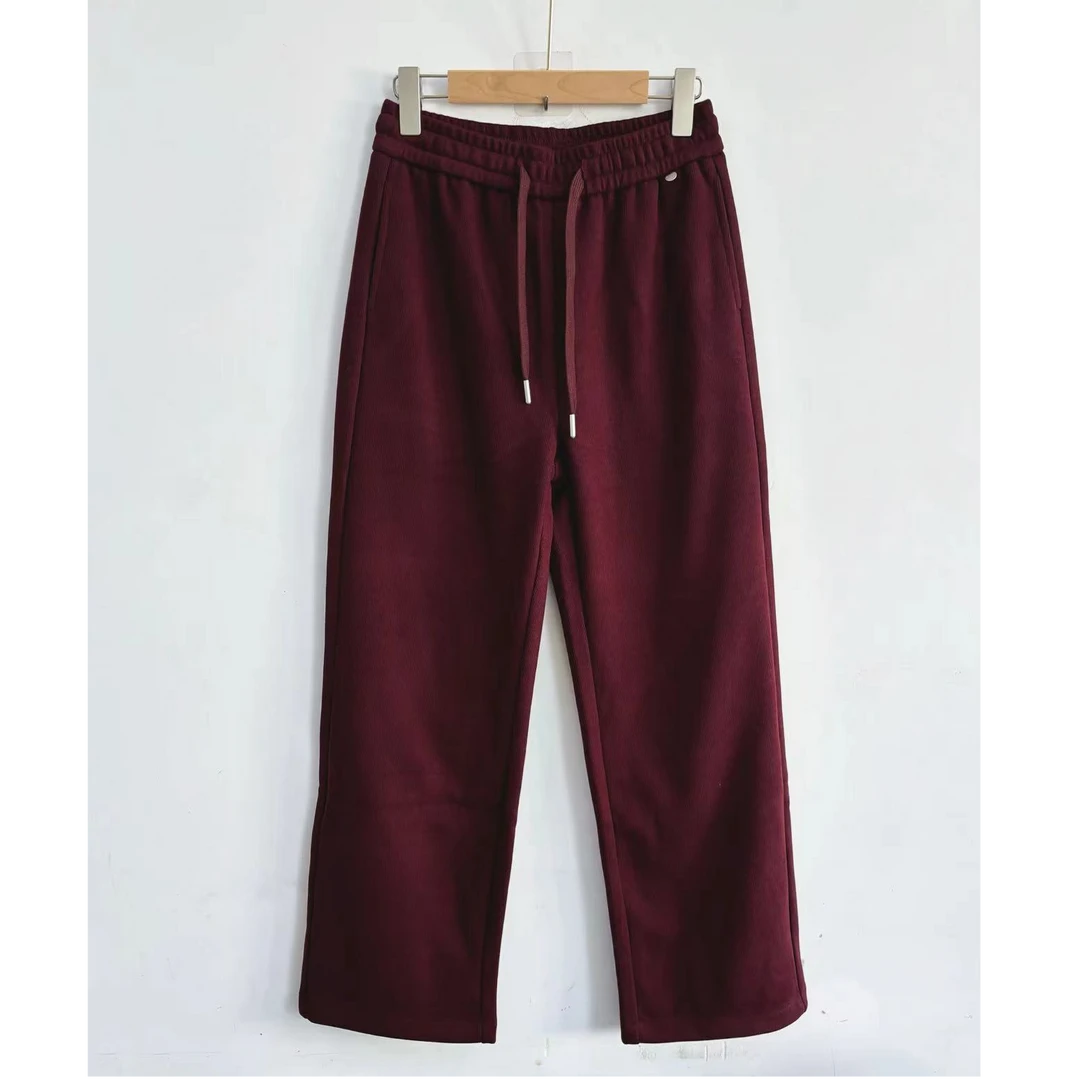 秋季新款时尚百搭简约洋气休闲宽松显瘦窄版阔腿长裤