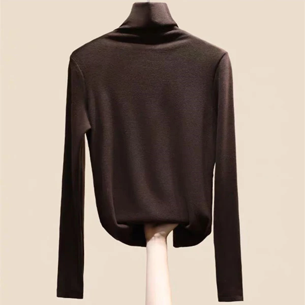 悦享女装2022秋冬新款经典纯色休闲时尚高领内搭保暖卫衣打底衫