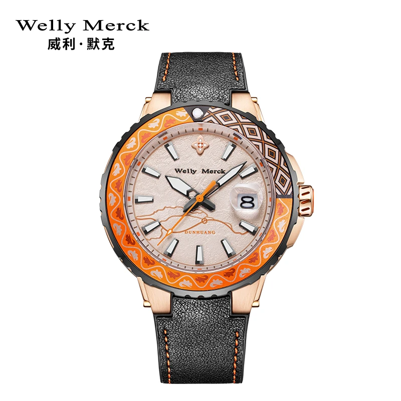 【钱钱说表】威利默克敦煌联名系列原装防水男表多功能机械腕表
