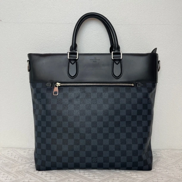 95新 LouisVuitton/路易威登 8837/蓝棋盘格手提公文包