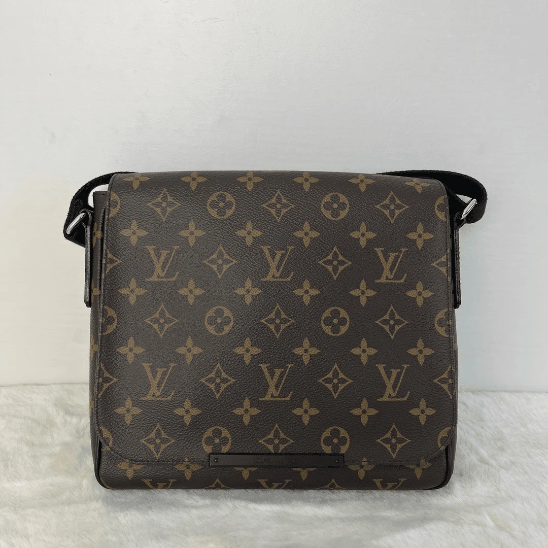 95新 LouisVuitton/路易威登 5008/4749男士经典棕老花小号邮差包