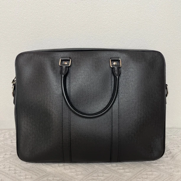 99新 LouisVuitton/路易威登 3392/男士黑色全皮手提公文包