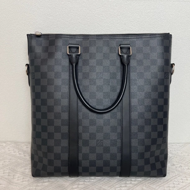 99新 LouisVuitton/路易威登 4351/4223时尚芯片款黑棋盘格公文包