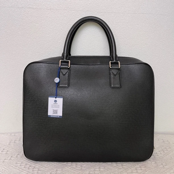 95新 LouisVuitton/路易威登 8828/黑色全皮手提公文包