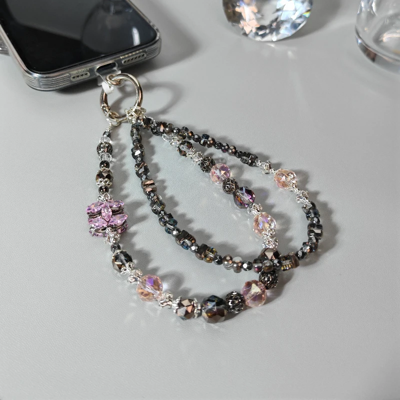 百搭个性拼色手机链创意diy手工制作手机挂链网红ins款手机配饰