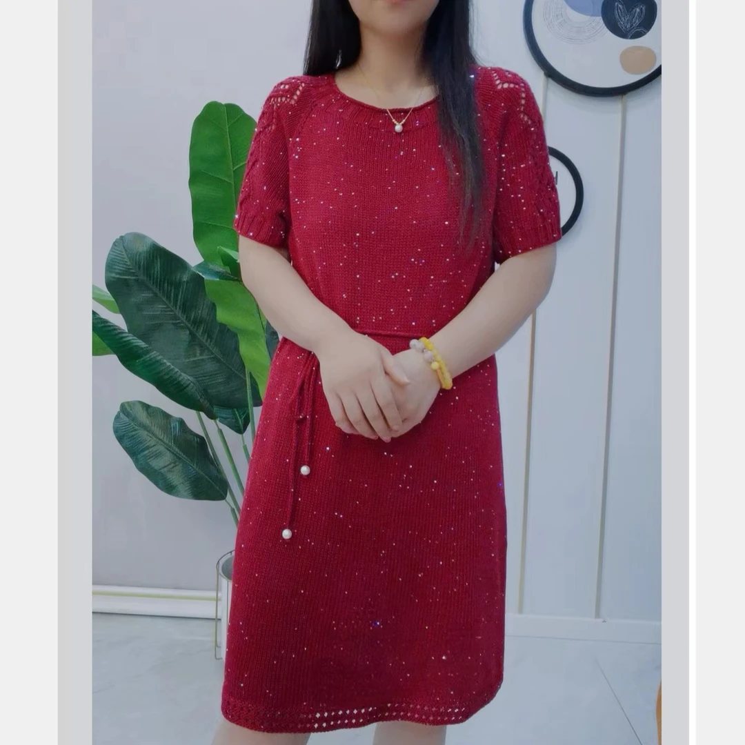 织【云溪】连衣裙珠片天丝亚麻（1两价格）手工DIY夏季T恤凉爽编织线