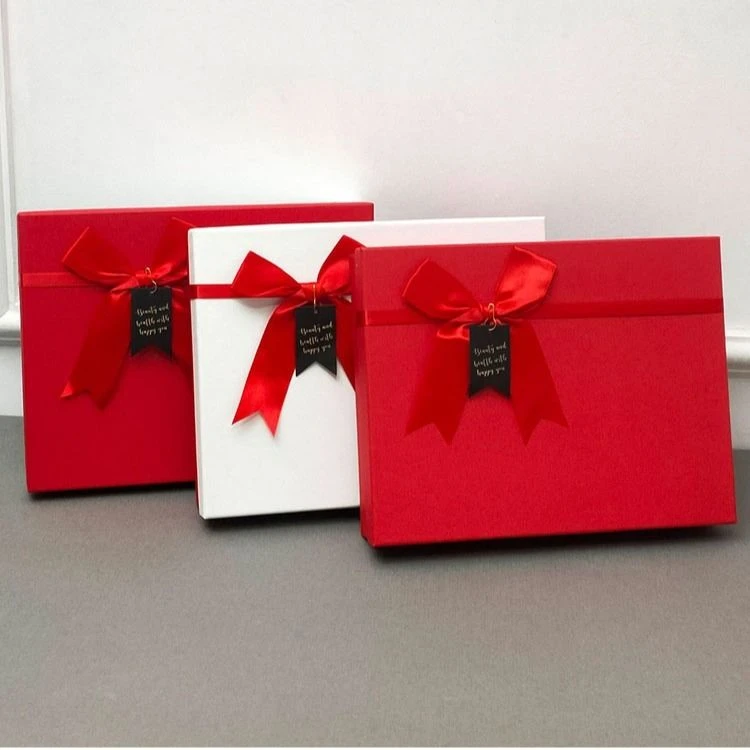 红色礼品盒空盒子长方形伴手礼衣服鞋子包装盒生日礼物盒仪式感