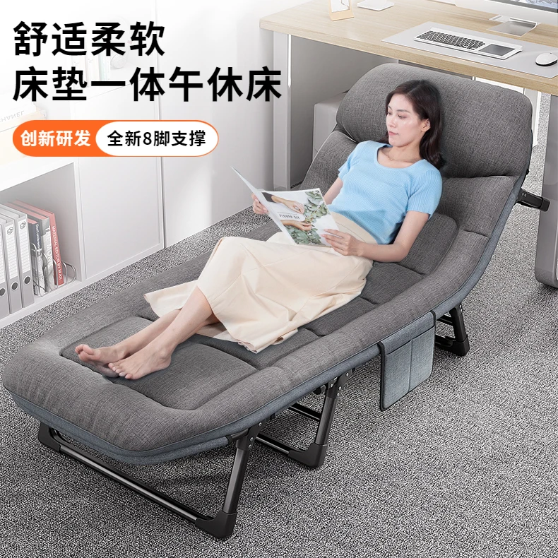 简易神器折叠午休床双人加固便携式耐用四折单人家用陪护床结实