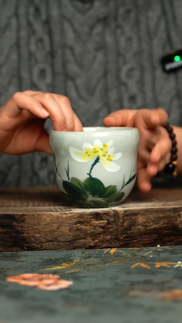 【闪购商品】杯釉下彩手工手绘同款陶器