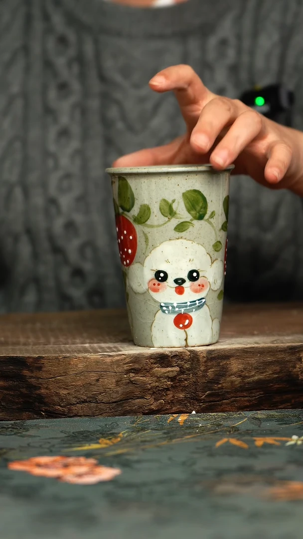 【闪购商品】杯釉下彩手工手绘同款陶器