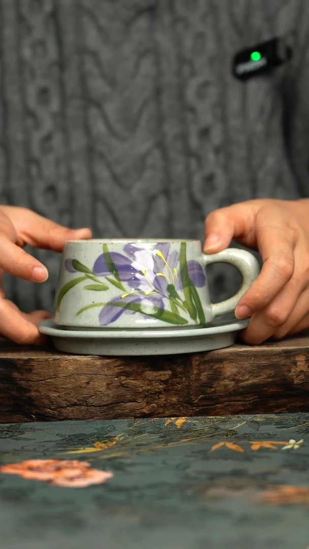 【闪购商品】杯釉下彩手工手绘同款陶器