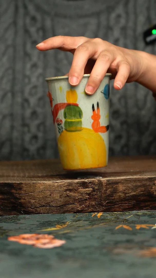 【闪购商品】杯釉下彩手工手绘同款陶器