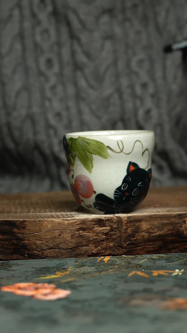 【闪购商品】杯釉下彩手工手绘同款陶器