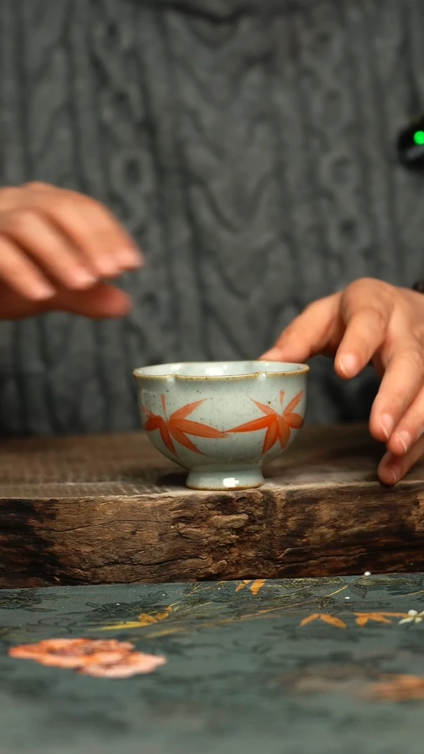 【闪购商品】杯釉下彩手工手绘同款陶器
