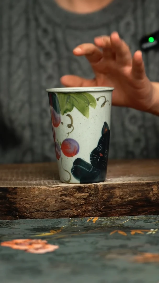 【闪购商品】杯釉下彩手工手绘同款陶器