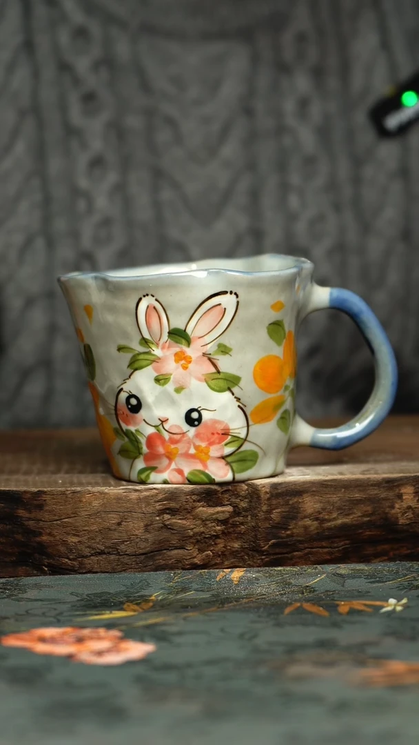 【闪购商品】杯釉下彩手工手绘同款陶器