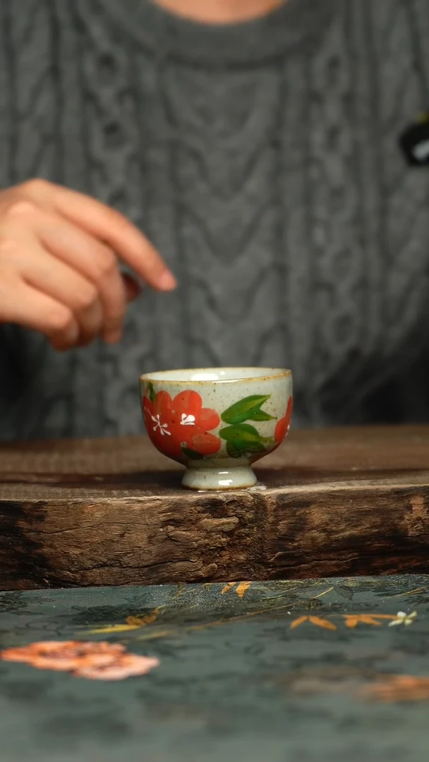 【闪购商品】杯釉下彩手工手绘同款陶器