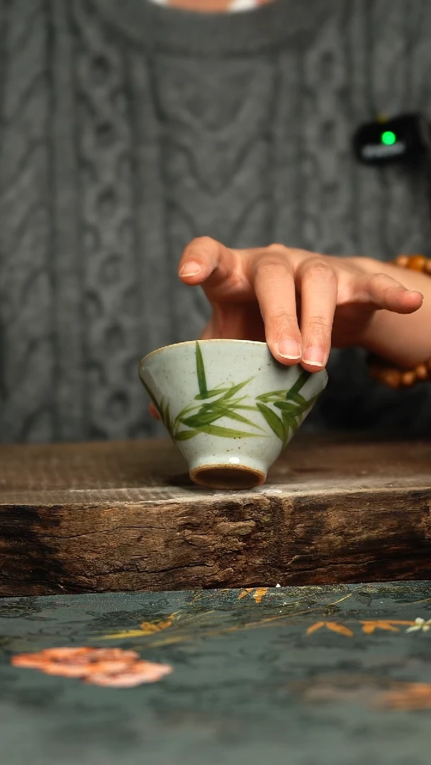 【闪购商品】杯釉下彩手工手绘同款陶器