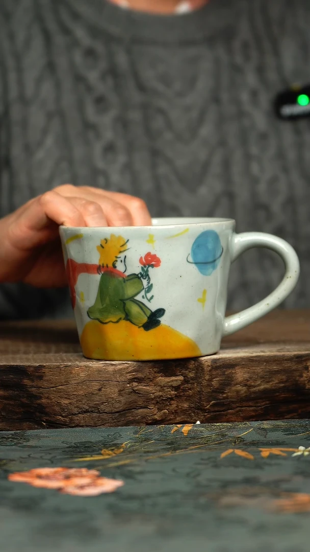 【闪购商品】杯釉下彩手工手绘同款陶器