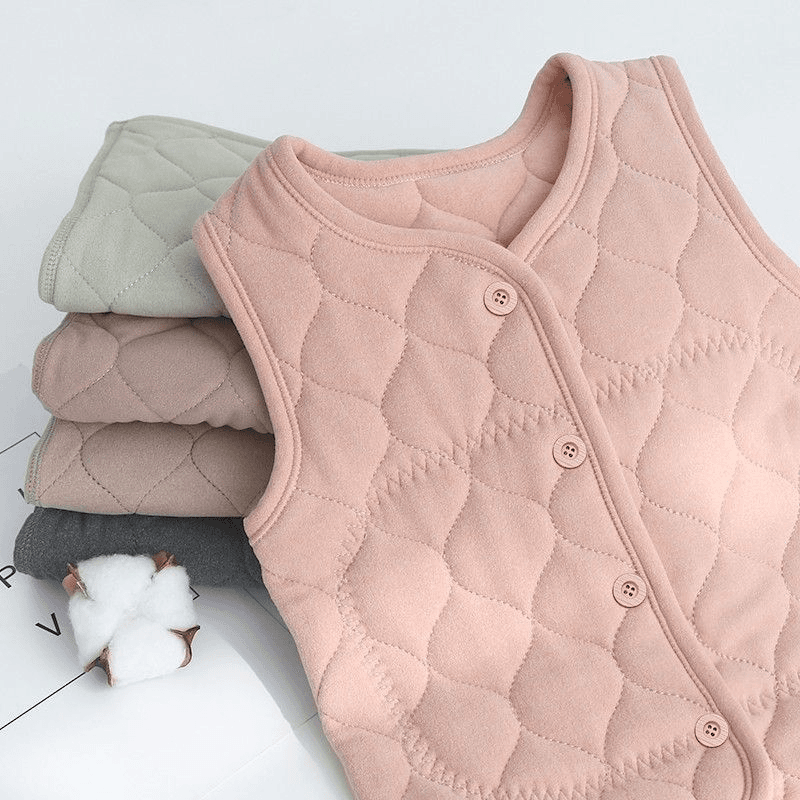 【好物推荐】儿童马甲蚕丝冬季女宝宝加绒夹棉加厚夹棉马甲TY