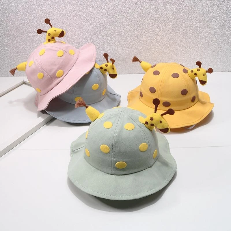 12.9两顶断色纯棉遮阳帽春夏帽子儿童帽子薄款渔夫帽男女宝帽子
