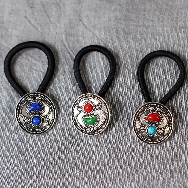 5号头绳图案随机发货蒙古元素发带头绳扎头发发圈简约学生发绳