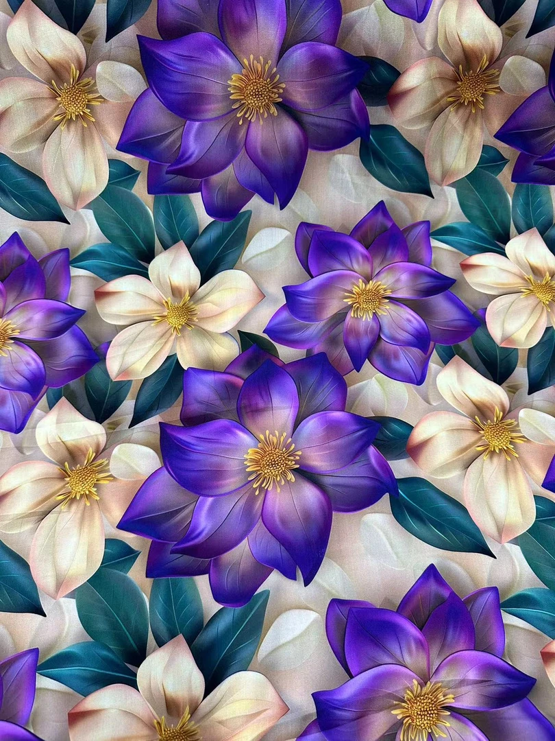 【2米包邮】100全棉空谷幽兰时尚绵绸面料(不支持七天无理由)