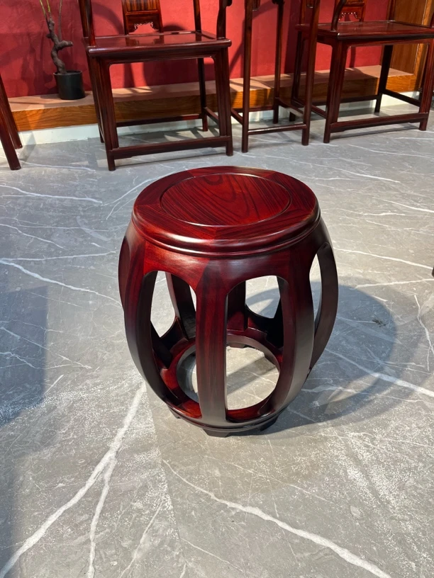 乾源红木 黑酸枝鼓凳坐凳餐凳45高