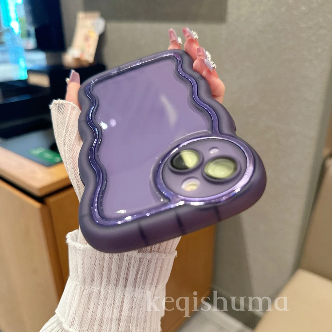 大波浪电镀框适用苹果iPhone14手机壳新款苹果13/12/14promax防摔