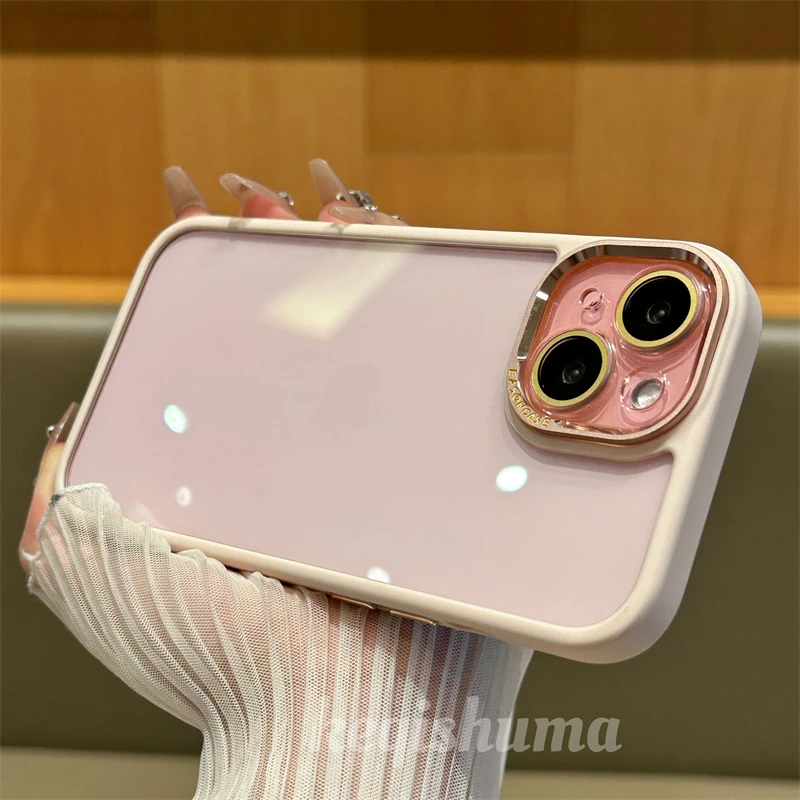 简约ins肤感适用苹果15promax手机壳iPhone15镜头膜iPhone14全包