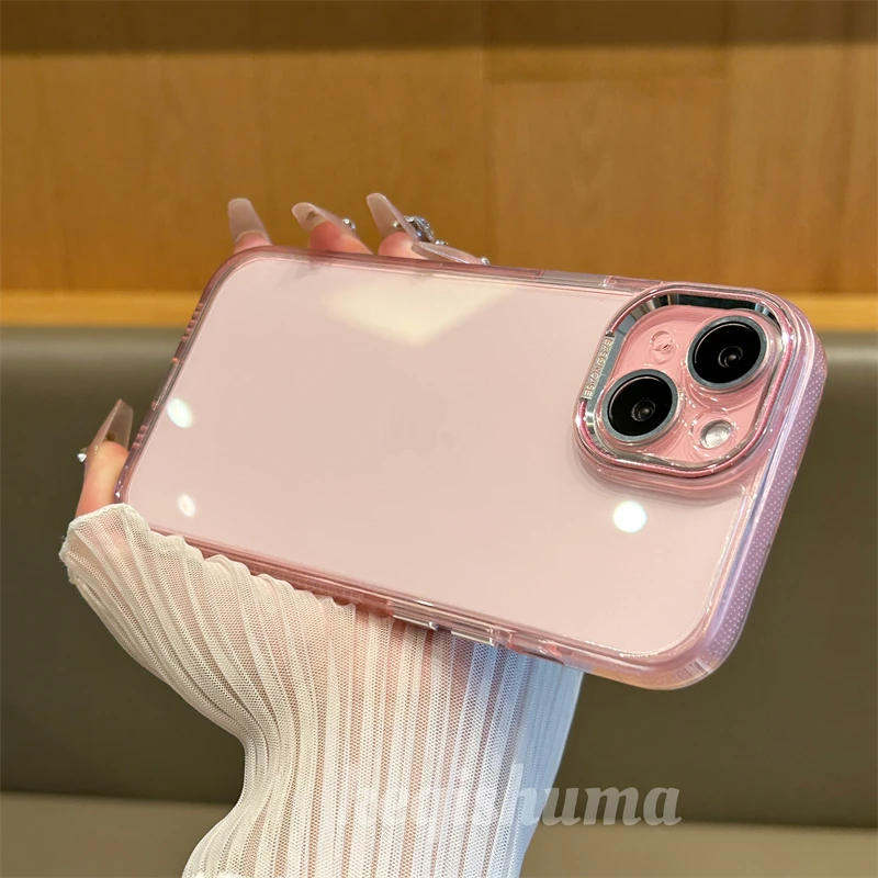 个性简约亚克力适用苹果16手机壳防摔iPhone14/15promax带镜头膜