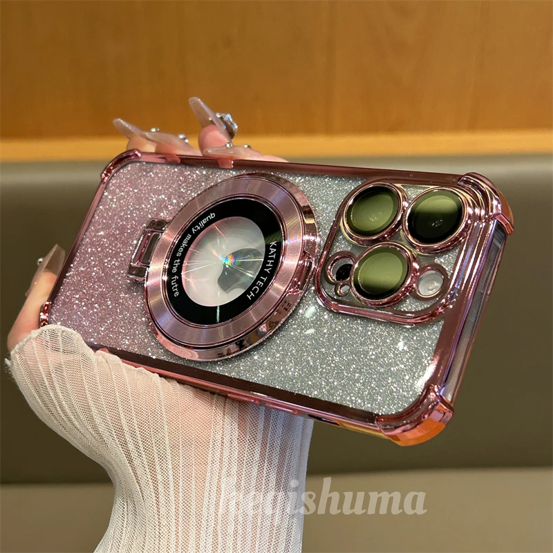 高级磁吸支架适用苹果15promax手机壳防摔护镜iPhone13/14pro/12