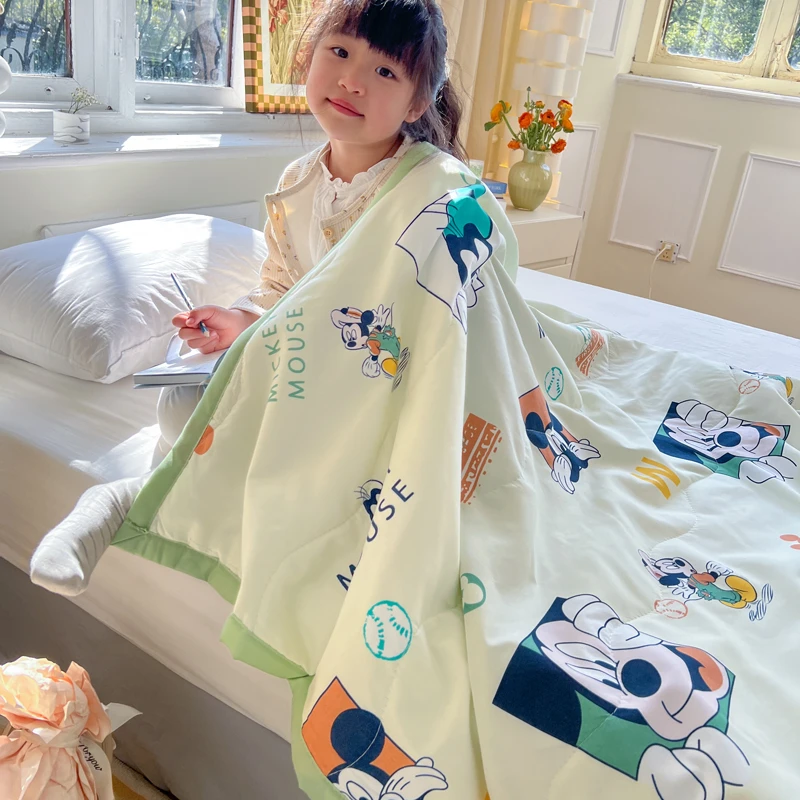 迪士尼可机洗A类夏被透气亲肤薄款单双人被幼儿园被夏凉被空调被