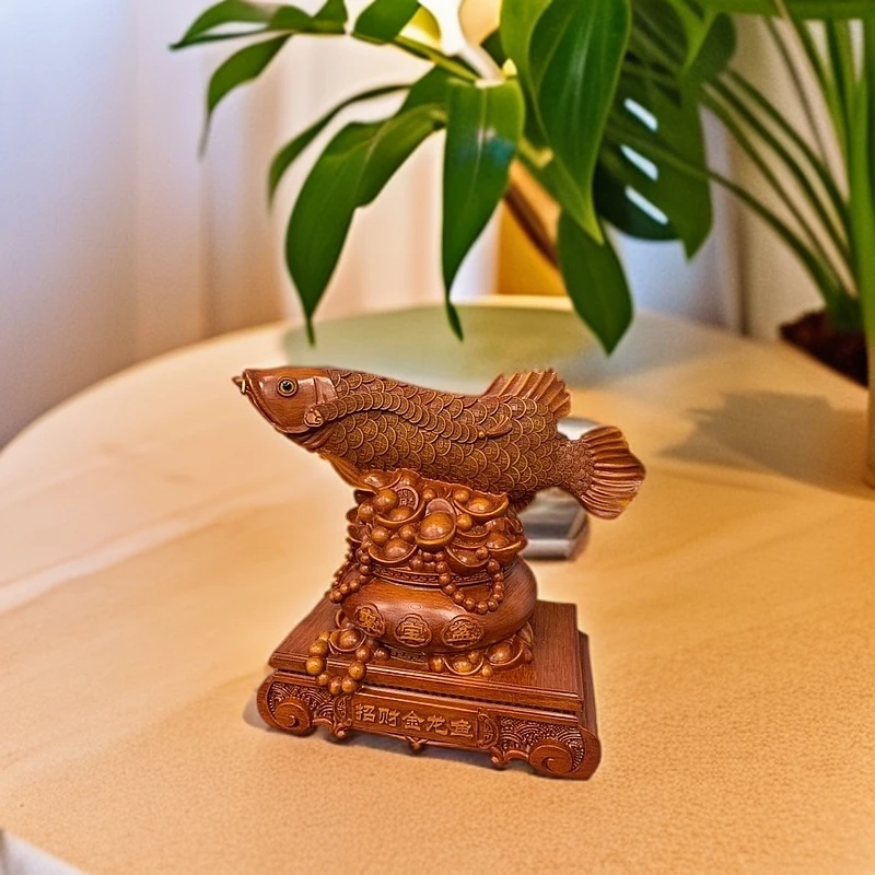 招财金龙鱼家居桌面公工艺品摆件 长40高40
