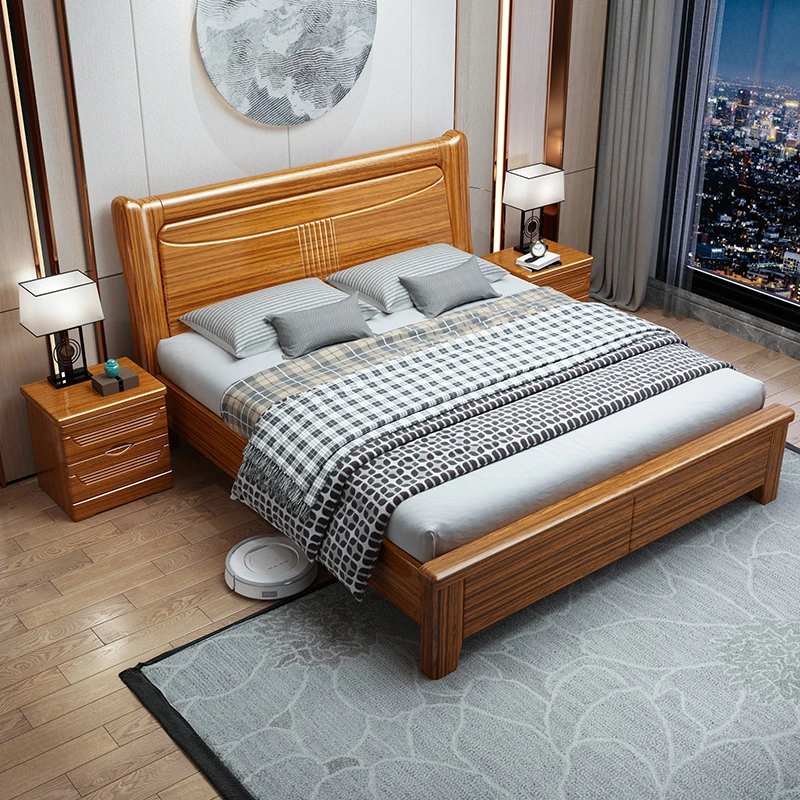 经济型双人床1.8米主卧大床高箱1.5米单人床储物床现代简约家用