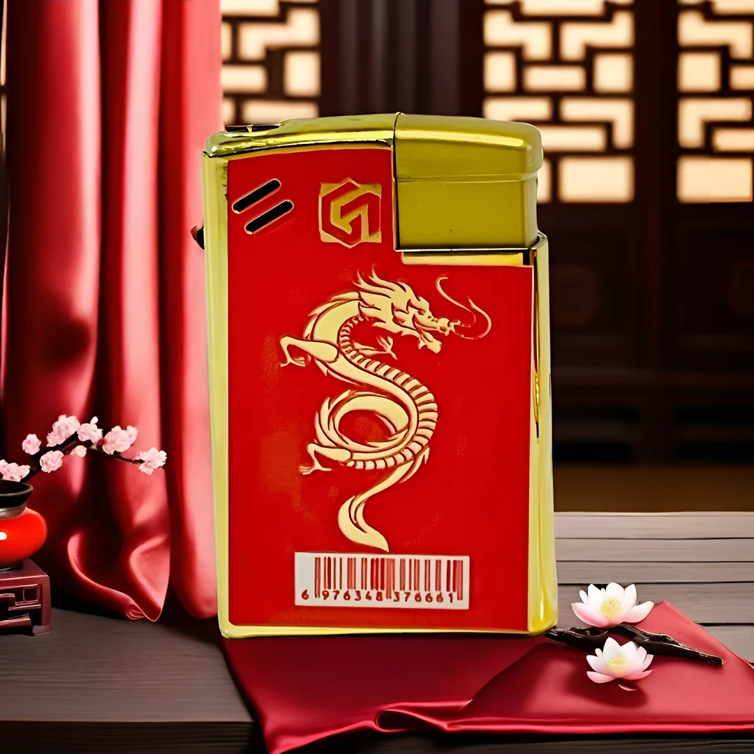 新年款3D打印图案金属外壳防风蓝焰直冲打火机手感舒适可定制广告