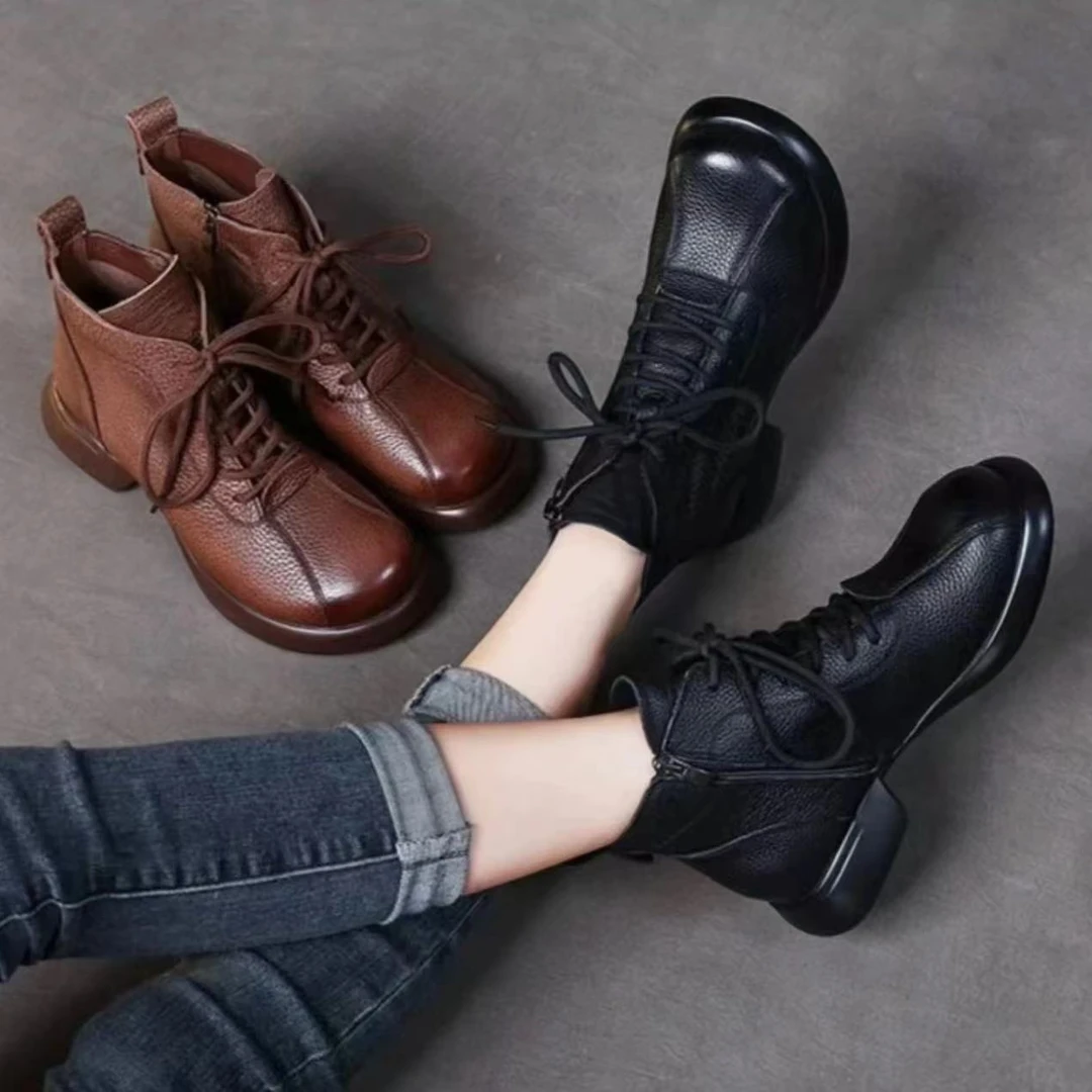 【反季清货】新款马丁靴软底厚底防滑保暖百搭妈妈棉靴