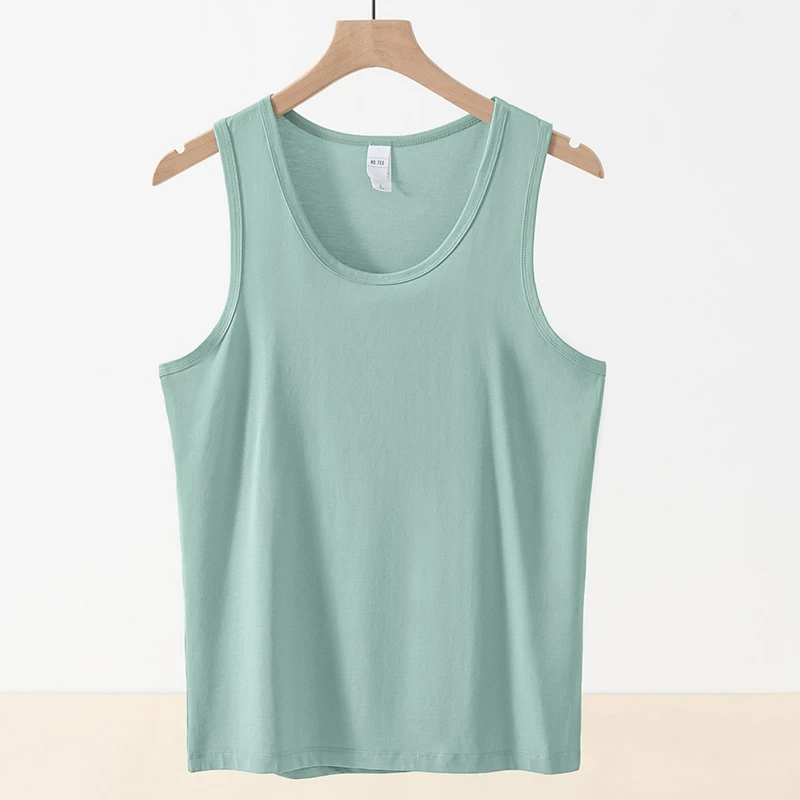 莫代尔睡衣男士背心2025新款夏季冰丝凉感速干运动无袖坎肩内衣