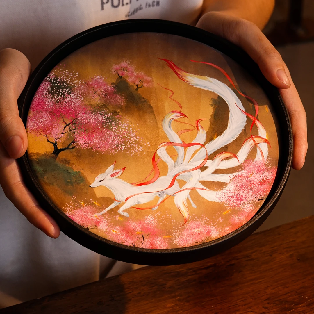 踏花九尾-白云石吸水茶盘