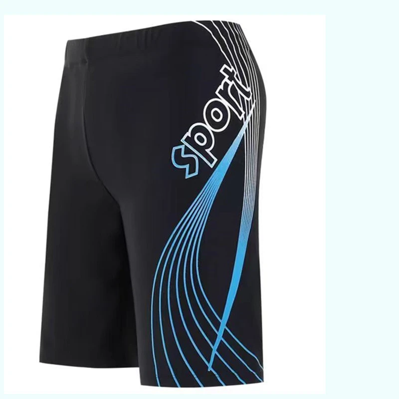 2025新款男温泉休闲加肥加大胖人长腿泳裤平角防尴尬简约男士泳裤