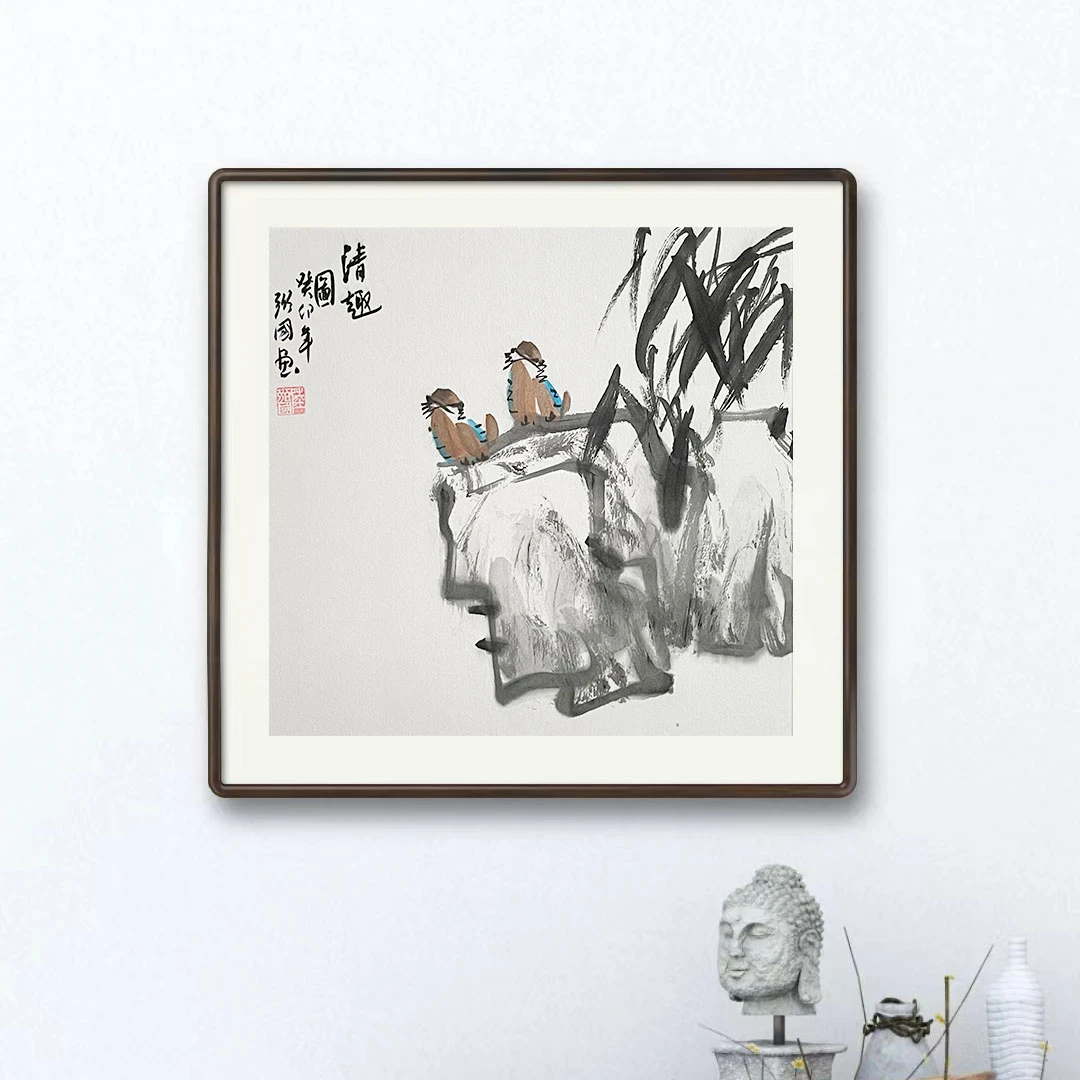 【带框50斗方特价】牡丹、葫芦、柿子等花鸟装饰画