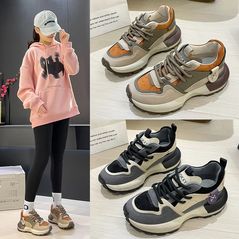阿甘鞋女2023秋冬季加绒新款百搭爆款保暖运动休闲球鞋子
