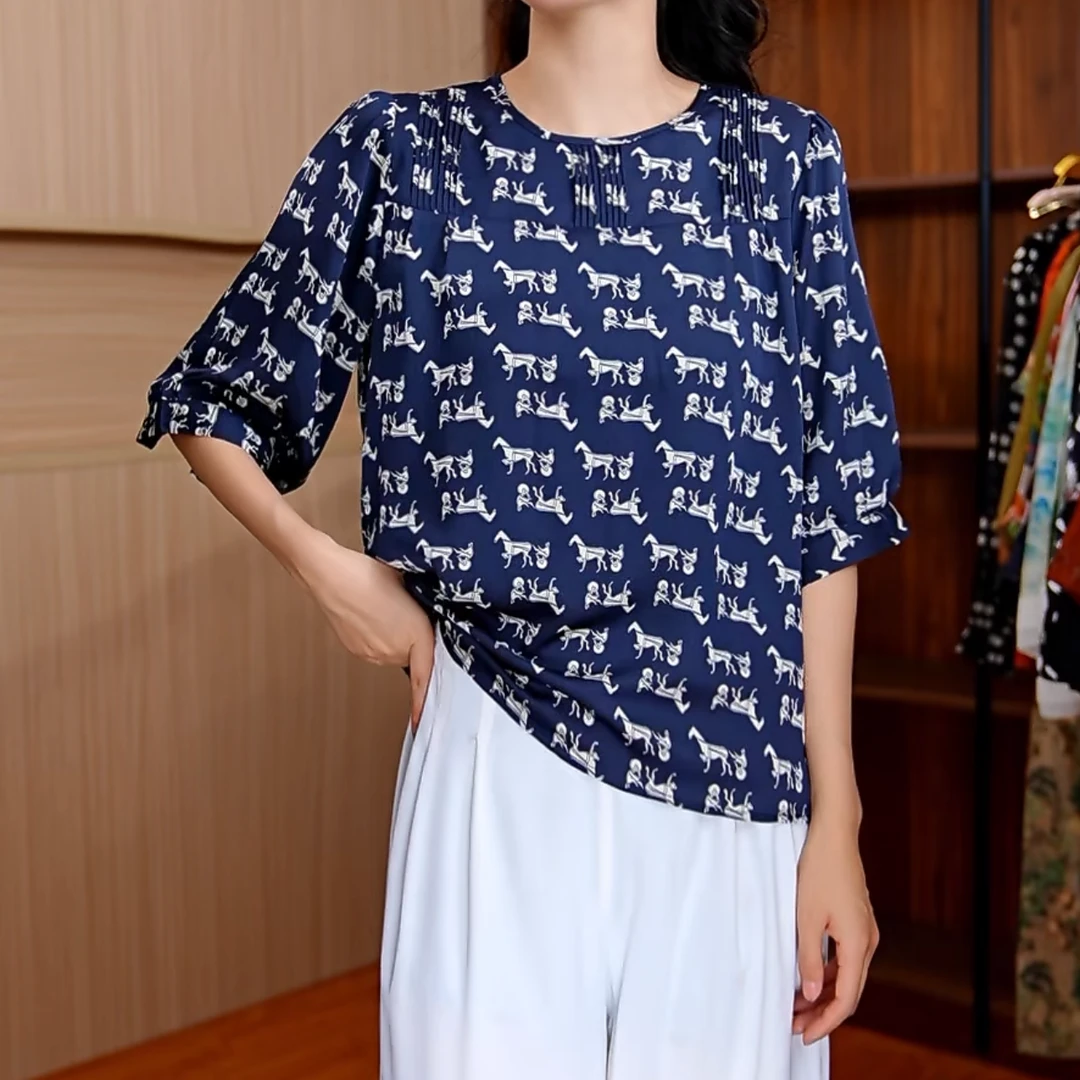 1-352-11新款舒适时尚印花小衫