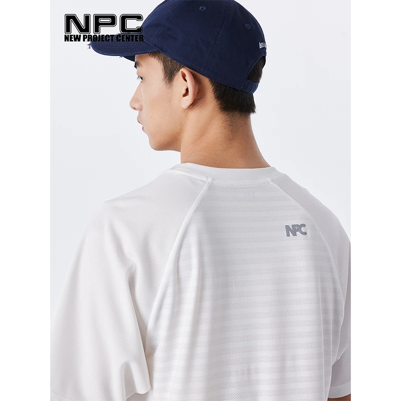 NPC潮牌男装百搭网眼运动健身户外透气短袖圆领T恤夏季NP32TE33