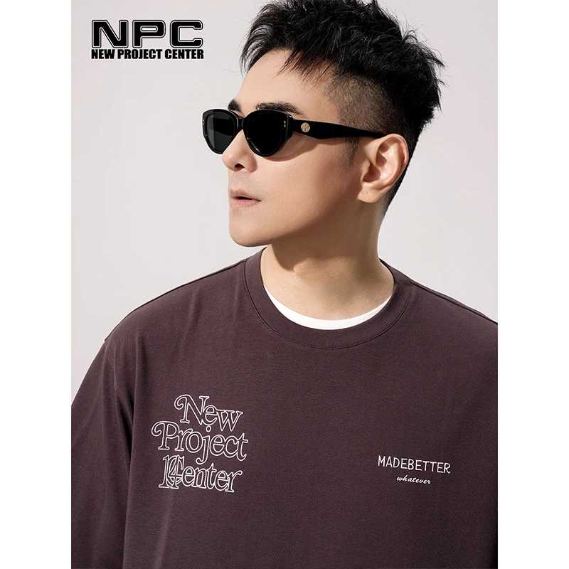 NPC潮牌14周年限定印花全棉圆领短袖休闲夏季时尚情侣T恤NP36TE49